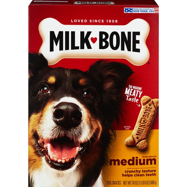 Milk-Bone Dog Biscuit Snacks for Medium-Size Dogs, 24 oz