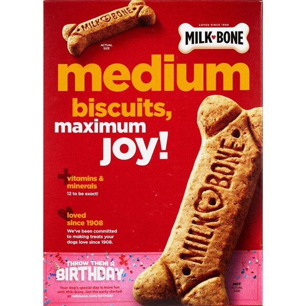 Milk-Bone Dog Biscuit Snacks for Medium-Size Dogs, 24 oz