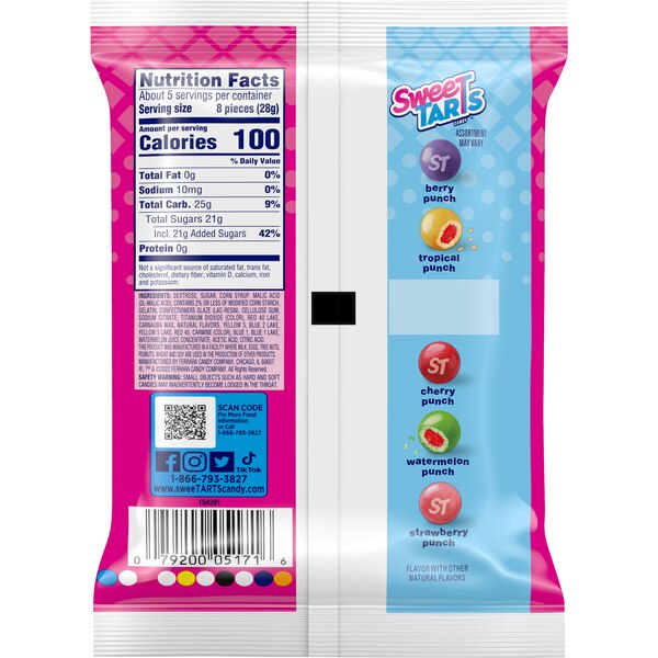 Sweetarts Chewy Fusions Fruit Punch Medley Candy, 5 oz