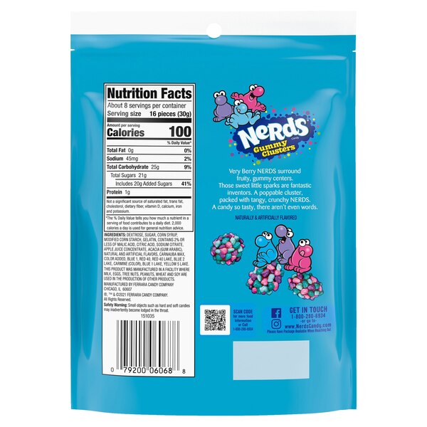 Nerds Gummy Clusters Very Berry Candy, 8 oz