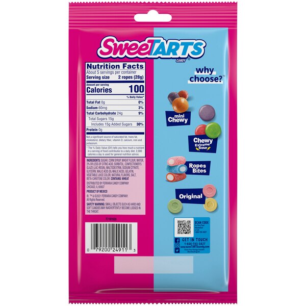 SweeTarts Soft & Chewy Ropes, Cherry Punch, 5 oz