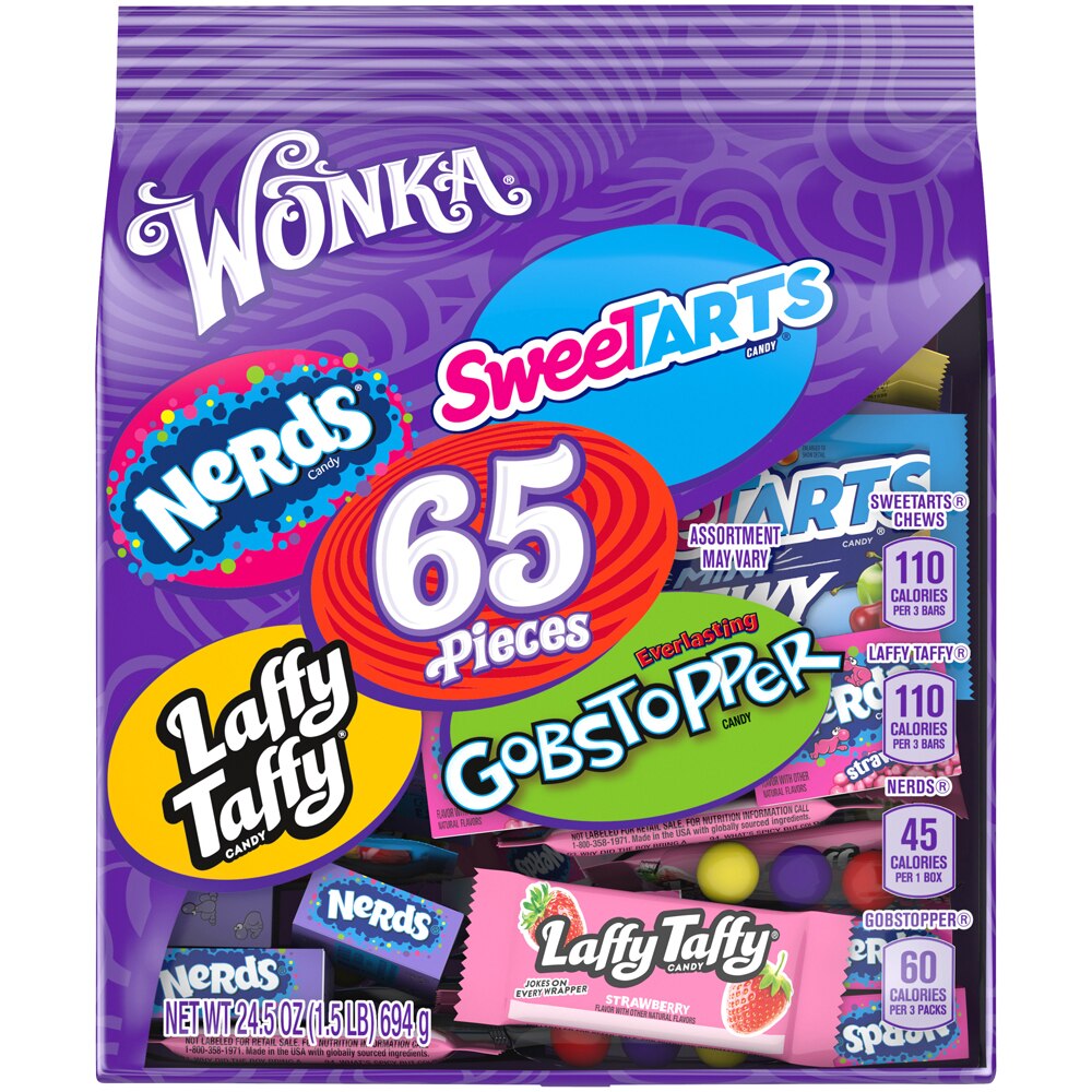 Wonka Candy Variety Pack, 65 CT