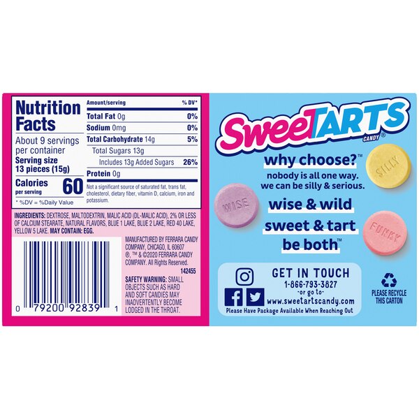 SweeTarts Original Candy, 5 oz