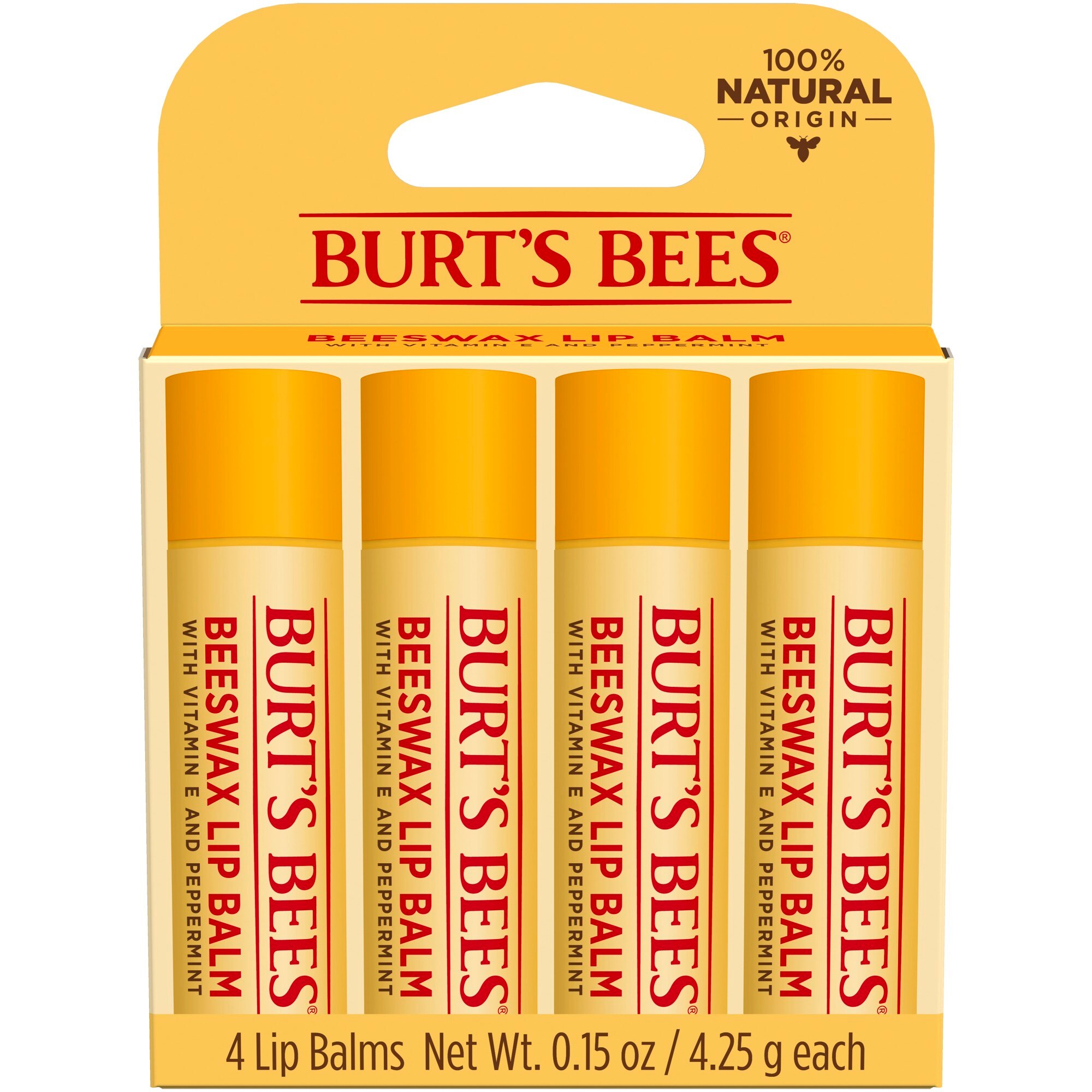 spannend Aap Ja Burt's Bees 100% Natural Moisturizing Lip Balm, 4CT | Pick Up In Store  TODAY at CVS