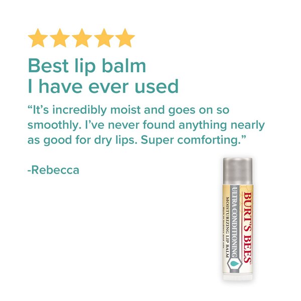Burt's Bees 100% Natural Moisturizing Lip Balm, Ultra Conditioning with Kokum Butter