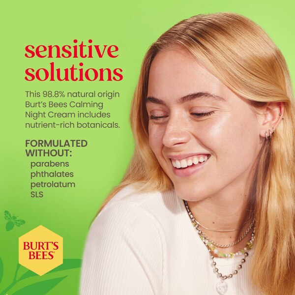Burt's Bees Night Cream for Sensitive Skin, 1.8 OZ