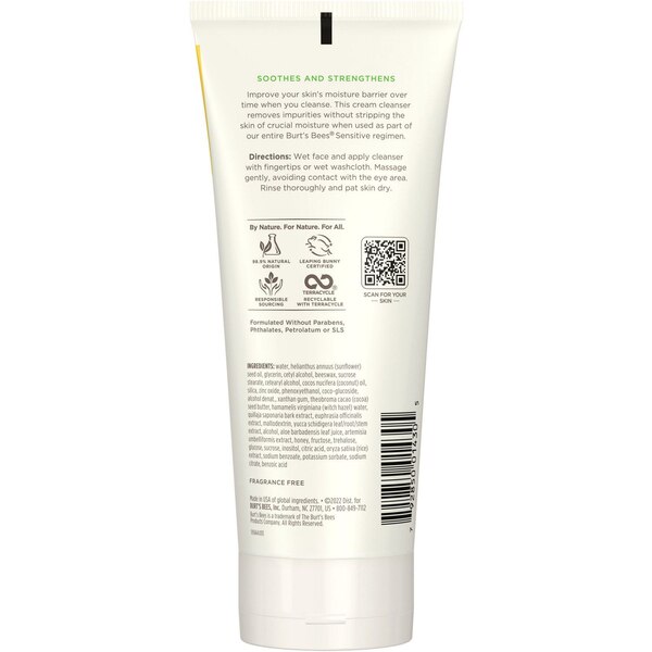 Burt's Bees Face Cleanser for Sensitive Skin, 6 OZ