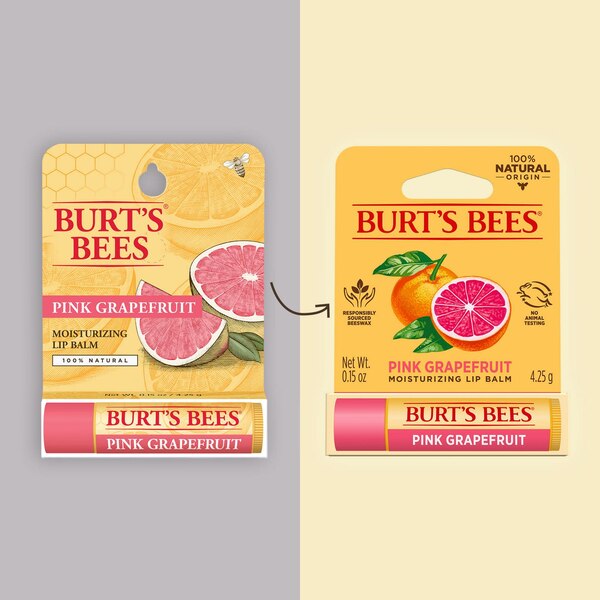 Burt's Bees 100% Natural Moisturizing Lip Balm, Pink Grapefruit with Beeswax & Fruit Extracts