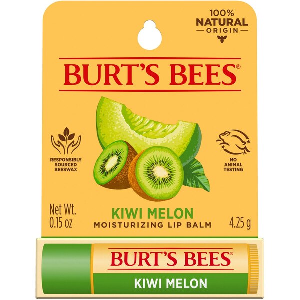 Burt's Bees 100% Natural Moisturizing Lip Balm, Kiwi Melon