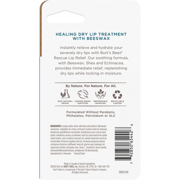 Burt's Bees Rescue Lip Relief, 0.35 OZ