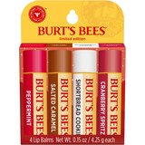 Burt's Bees 100% Natural Origin Moisturizing Holiday Lip Balm, Festive Fix 4-Pack, thumbnail image