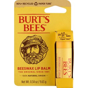 Burt's Bees Beeswax Lip Balm, .34 OZ Paper Tube, Original