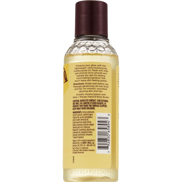 Burt's Bees Shea + Mango Glowing Body Oil, 5 OZ