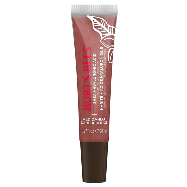 Burt's Bees Shea + Hyaluronic Acid Plumping Lip Serum, Red Dahlia, 0.27 OZ