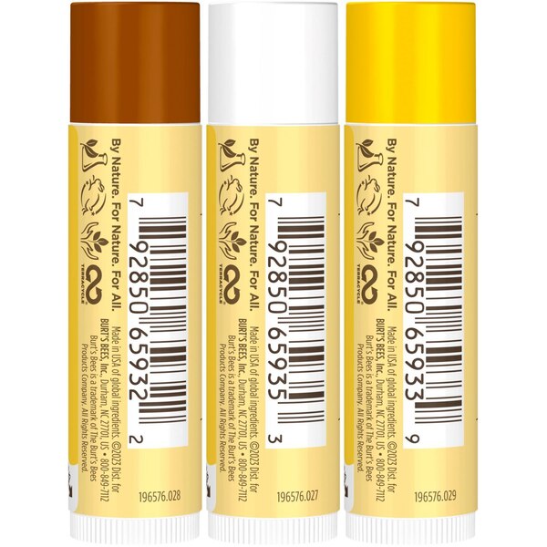 Burt's Bees Island Getaway Sun Care SPF 30 Lip Balm, Natural Origin Lip Care, 3 Tubes, 0.15 oz.