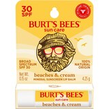 Burt's Bees Beaches and Cream Sun Care SPF 30 Lip Balm, Natural Origin Lip Care, 1 Tube, 0.15 oz., thumbnail image