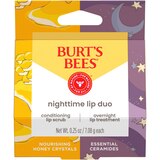 Burt's Bees Nighttime Lip Duo Lip Scrub and Lip Treatment, 2-Pack, 0.25 OZ, thumbnail image