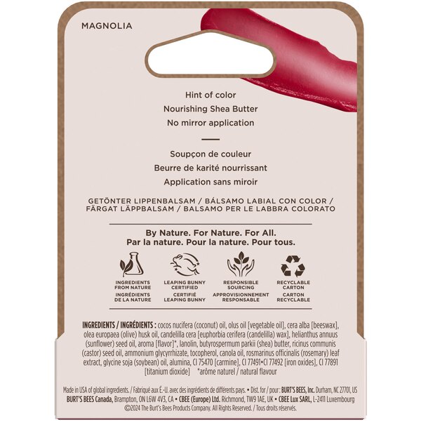Burt's Bees Tinted Lip Balm, Magnolia