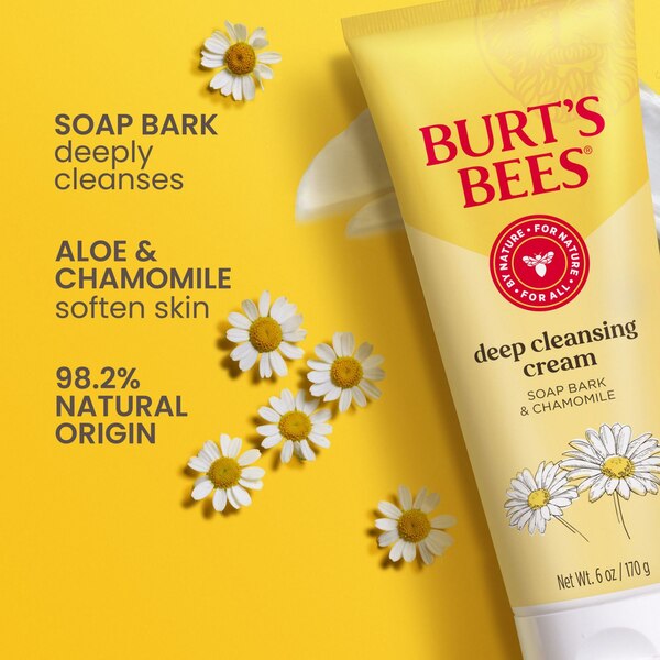 Burt's Bees Soap Bark and Chamomile Deep Cleansing Cream, 6 OZ