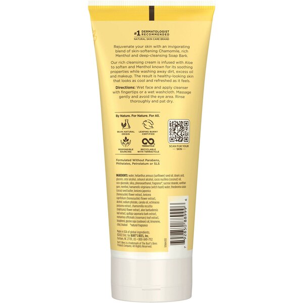 Burt's Bees Soap Bark and Chamomile Deep Cleansing Cream, 6 OZ