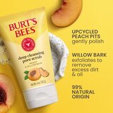 Burt's Bees Peach and Willow Bark Deep Pore Scrub, Exfoliating Facial Scrub, 4 OZ, thumbnail image
