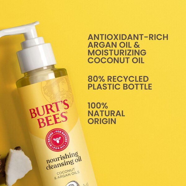 Burt's Bees Nourishing Cleansing Oil with Coconut and Argan Oils, 6 OZ