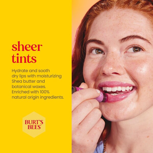 Burt's Bees 100% Natural Origin Moisturizing Tinted Lip Balm, Daisy with Shea Butter & Botanical Waxes
