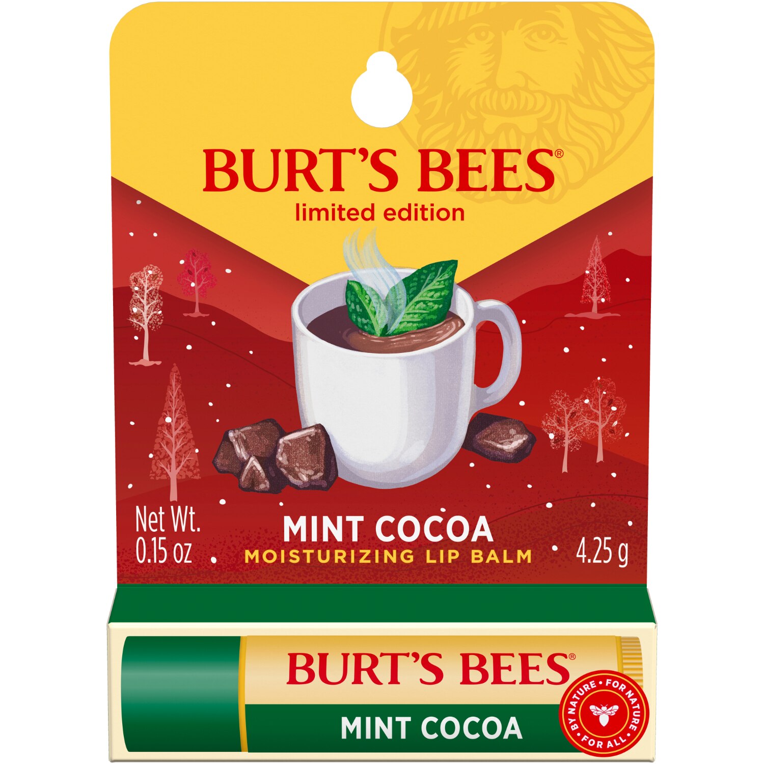 Burt's Bees 100% Natural Origin Moisturizing Holiday Lip Balm, Mint Cocoa image.