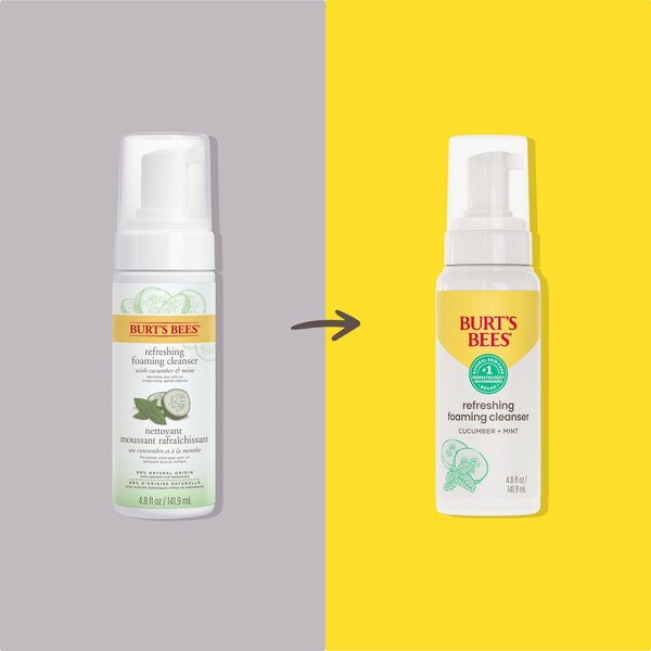 Burt's Bees Refreshing Foaming Face Cleanser with Cucumber and Mint, 4.8 OZ