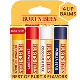 Burt's Bees Lip Balm, 4 Pack, thumbnail image