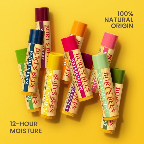Burt's Bees - Bálsamo labial hidratante 100% natural, Cucumber Mint with Beeswax