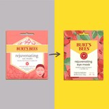 Burt's Bees Rejuvenating Eye Mask, Single Use Eye Mask, 1 Pair, thumbnail image 2 of 6
