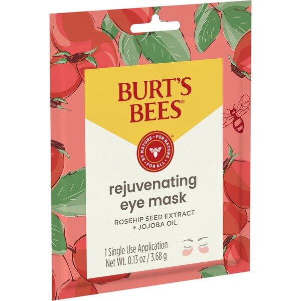Burt's Bees Rejuvenating Eye Mask, Single Use Eye Mask, 1 Pair