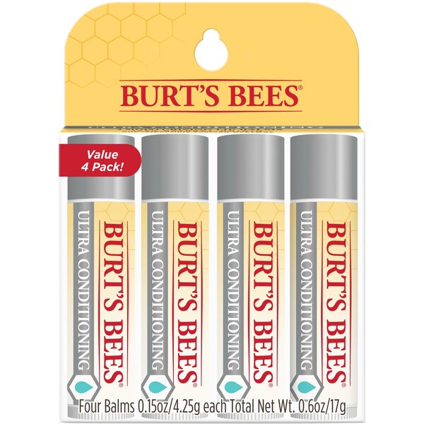 Burt's Bees Ultra Conditioning Lip Balm, 4 Pack