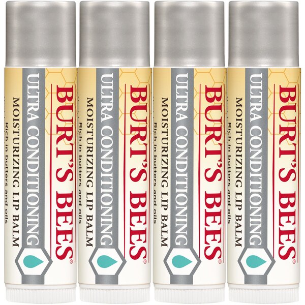 Burt's Bees Ultra Conditioning Lip Balm, 4 Pack