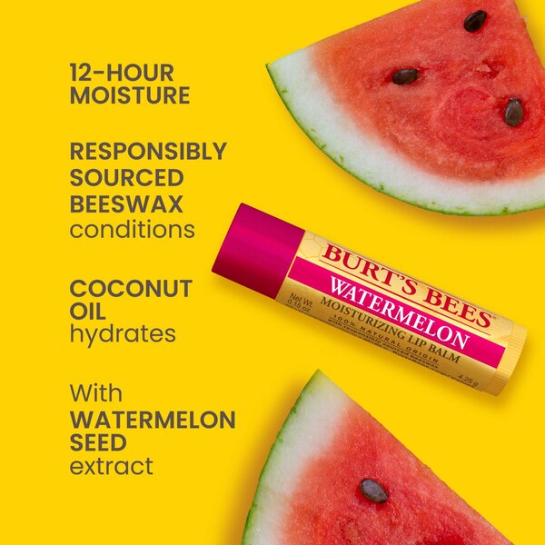 Burt's Bees 100% Natural Origin Moisturizing Lip Balm, Watermelon