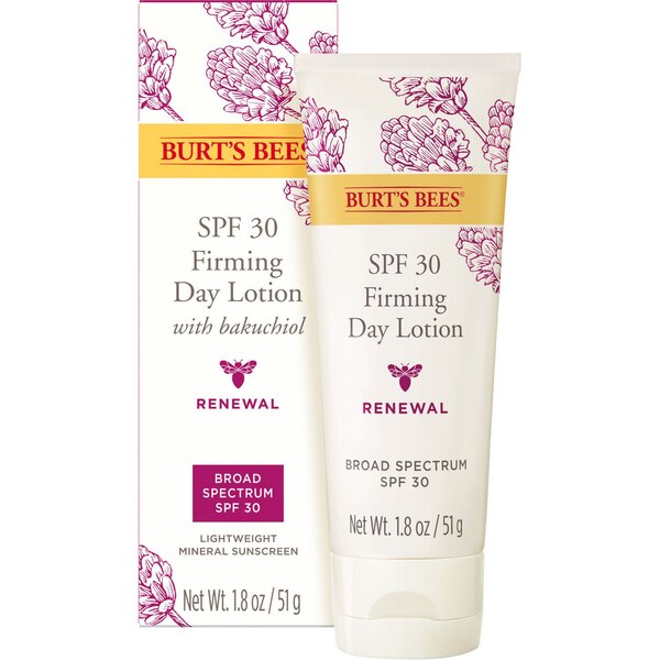 Burt's Bees Renewal Firming Day Lotion with Bakuchiol, SPF 30, 1.8 fl oz