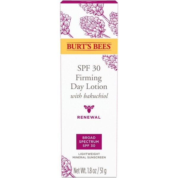 Burt's Bees Renewal Firming Day Lotion with Bakuchiol, SPF 30, 1.8 fl oz
