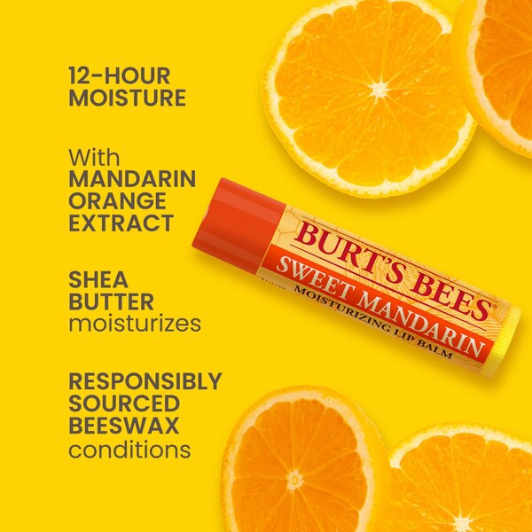 Burt's Bees 100% Natural Origin Moisturizing Lip Balm, Sweet Mandarin