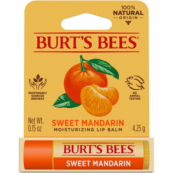Burt's Bees 100% Natural Origin Moisturizing Lip Balm, Sweet Mandarin