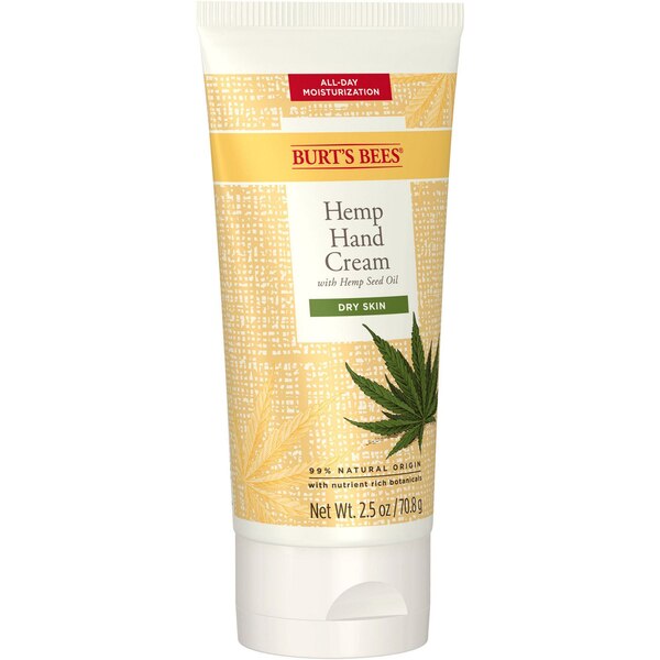 Burt's Bees Hemp Hand Cream with Hemp Seed Oil for Dry Skin, 2.5 OZ