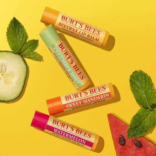 Burt's Bees Moisturizing Lip Balm, Freshly Picked Set, 4 CT