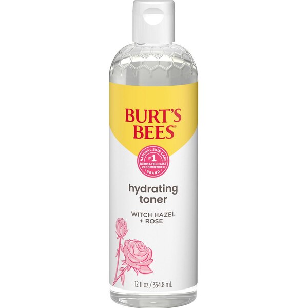 Burt's Bees Calming Toner with Witch Hazel & Rose, Fresh Floral Scent, 12 OZ