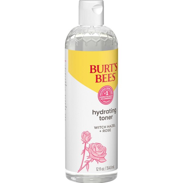 Burt's Bees Calming Toner with Witch Hazel & Rose, Fresh Floral Scent, 12 OZ