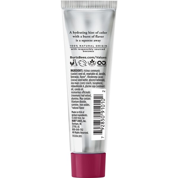 Burt's Bees 100% Natural Origin Squeezy Tinted Lip Balm, Enriched With Beeswax and Cocoa Butter