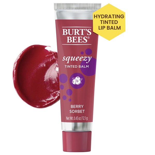 Burt's Bees 100% Natural Origin Squeezy Tinted Lip Balm, Enriched With Beeswax and Cocoa Butter