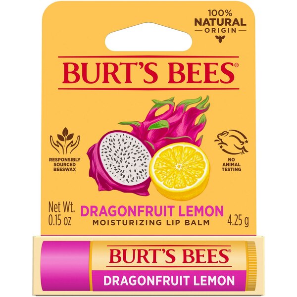 Burt's Bees Lip Balm, 100% Natural Origin Moisturizing , Dragonfruit Lemon