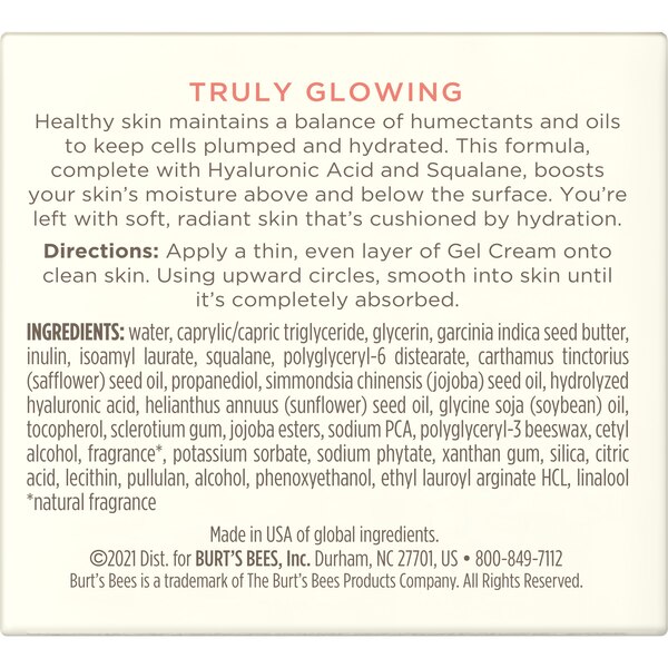Burt's Bees Hydrating Gel Cream with Hyaluronic Acid and Squalane, 1.8 fl oz
