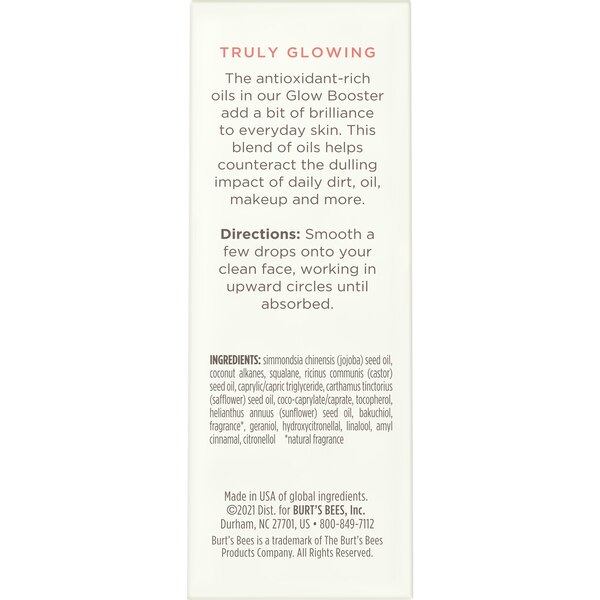 Burt's Bees Glow Booster with Antioxidant-Rich Oils, 1 Fluid Ounce