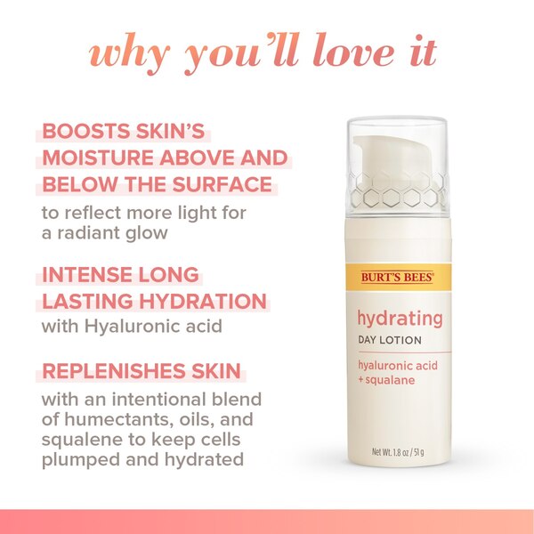 Burt's Bees Hydrating Day Lotion for Dry Skin, 1.8 fl oz